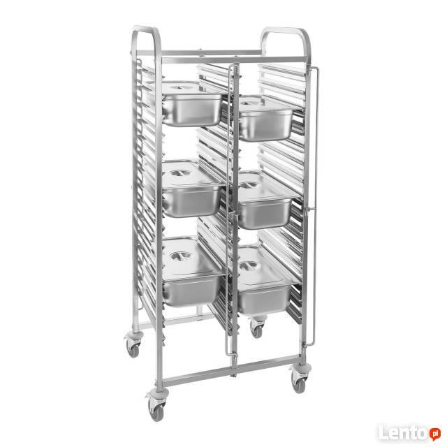 Podwójny wózek transportowy 30x GN1/1 stal szlachetna