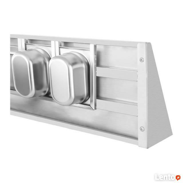 Pólka ze stali nierdzewnej + 5 x GN1/9