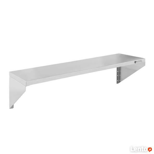 Półka 30x90cm ze stali nierdzewnej wsporniki wzmocnienie