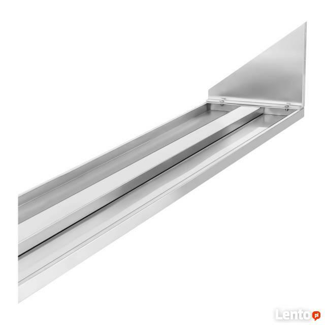 Półka 30x90cm ze stali nierdzewnej wsporniki wzmocnienie