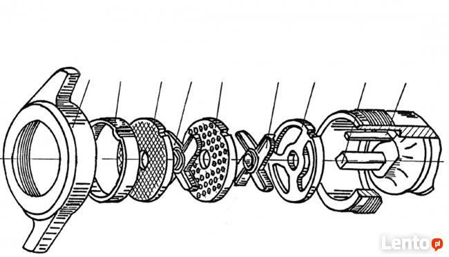 Wilk do mięsa z systemem unger i biegiem wstecznym 350kg/h