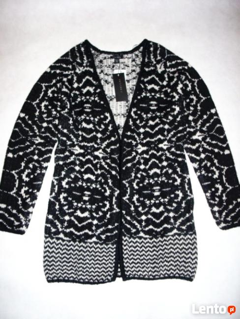 AMISU ciepły SWETER dłuższy Płaszczyk NOWY XL 42