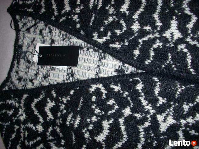 AMISU ciepły SWETER dłuższy Płaszczyk NOWY XL 42