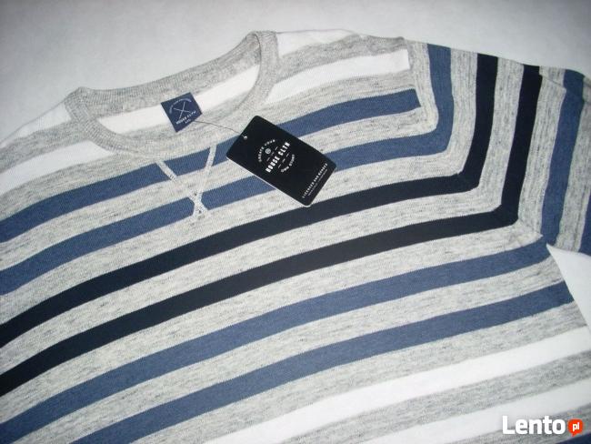HOUSE sweter męski NOWY szary/granat XXL