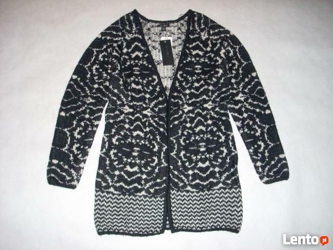 AMISU ciepły SWETER dłuższy Płaszczyk NOWY XL 42