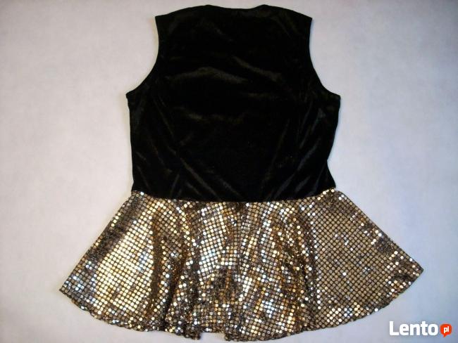 CZARNO ZŁOTA TUNIKA impreza wesele Aksamit NOWA 42 XL