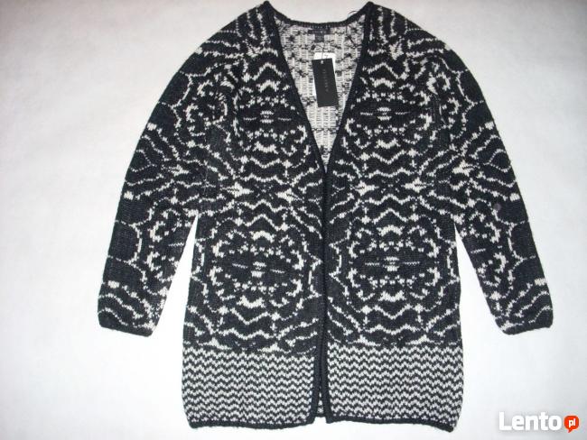 AMISU ciepły SWETER dłuższy Płaszczyk NOWY XL 42