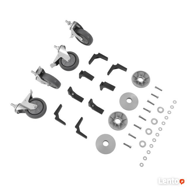 Wózek kelnerski transportowy z relingami 2 półki