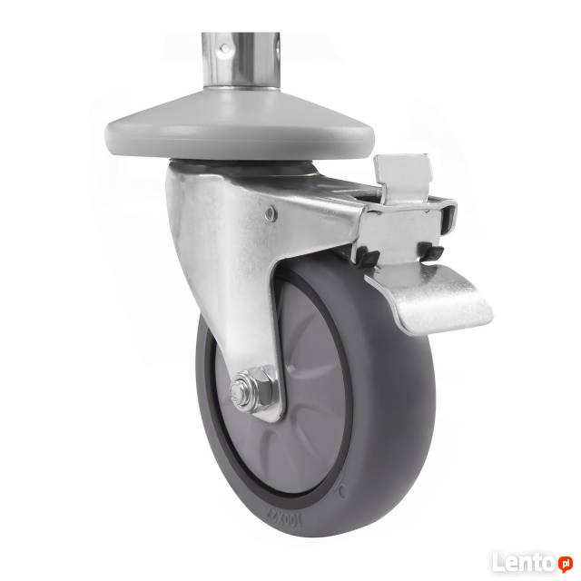 Wózek kelnerski transportowy z relingami 2 półki