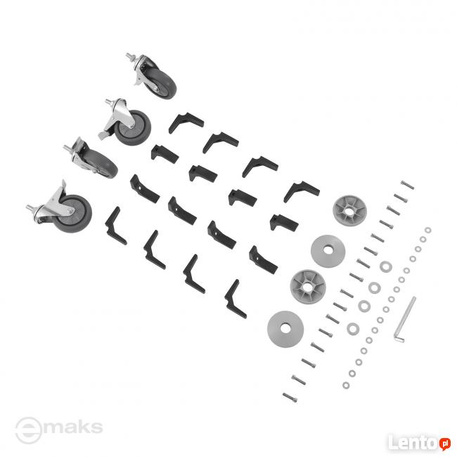 Wózek kelnerski transportowy 4 półki stal nierdzewna