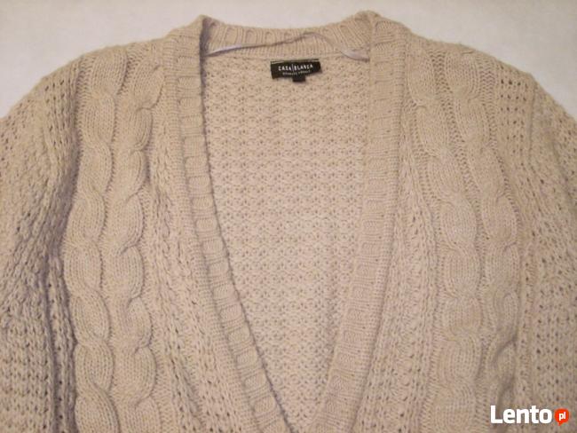 Kardigan Sweter Ciepły Kieszenie Luźny NOWY 44 46 XXL