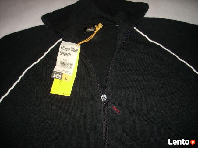 LEE Sweter NOWY Męski z Wełna Zamek M L
