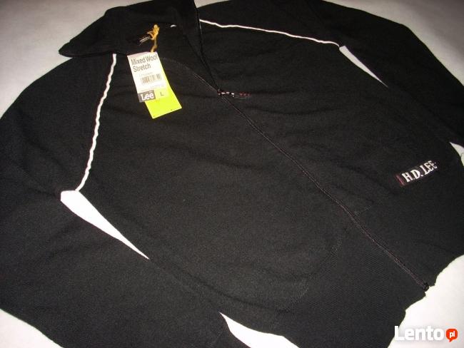 LEE Sweter NOWY Męski z Wełna Zamek M L