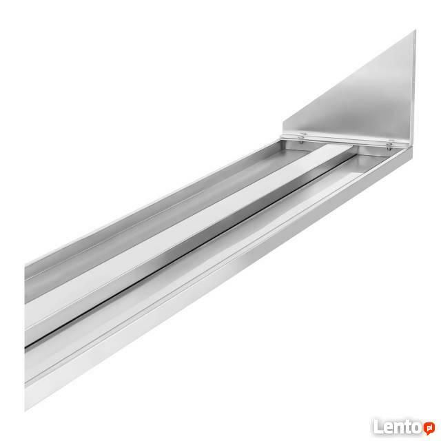 Półka ze wzmocnieniem 120 cm stal nierdzewna