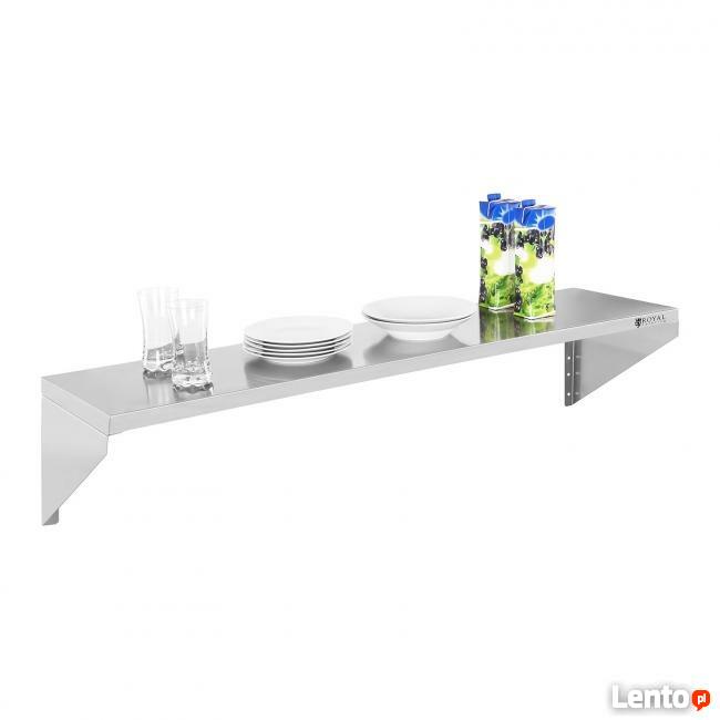 Półka ze wzmocnieniem 120 cm stal nierdzewna