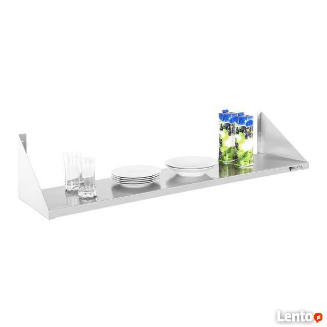 Półka ze wzmocnieniem 120 cm stal nierdzewna