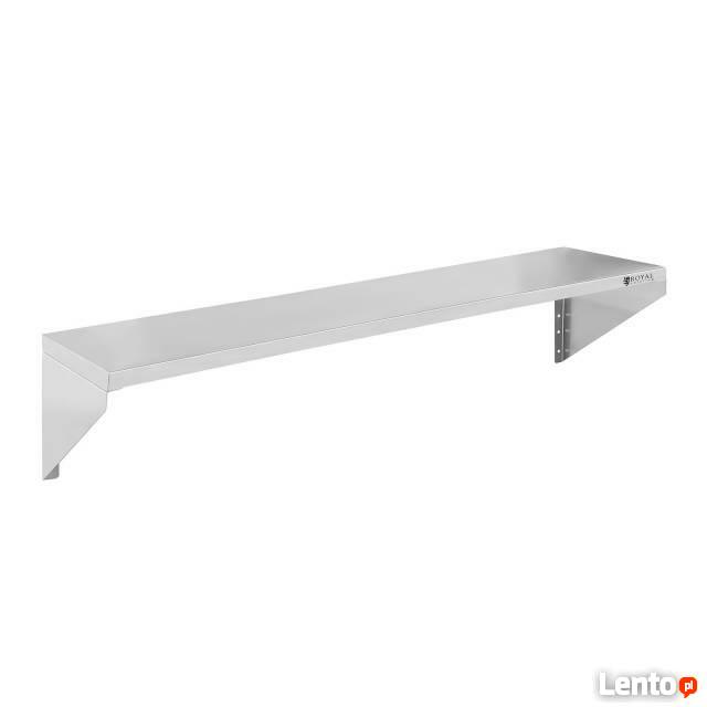 Półka ze wzmocnieniem 120 cm stal nierdzewna