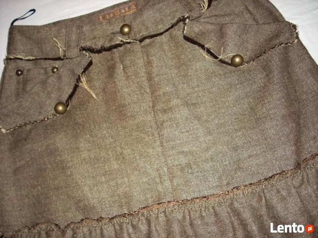 Spódnica Guziki Kieszenie j Nowa 34 XS 36 S