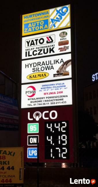 Pylon Reklamowy z podświetleniem LED