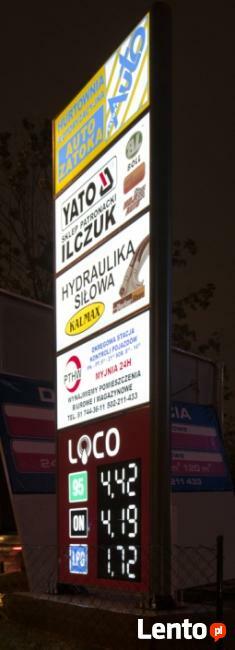 Pylon Reklamowy z podświetleniem LED