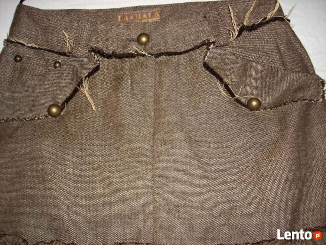 Spódnica Guziki Kieszenie j Nowa 34 XS 36 S