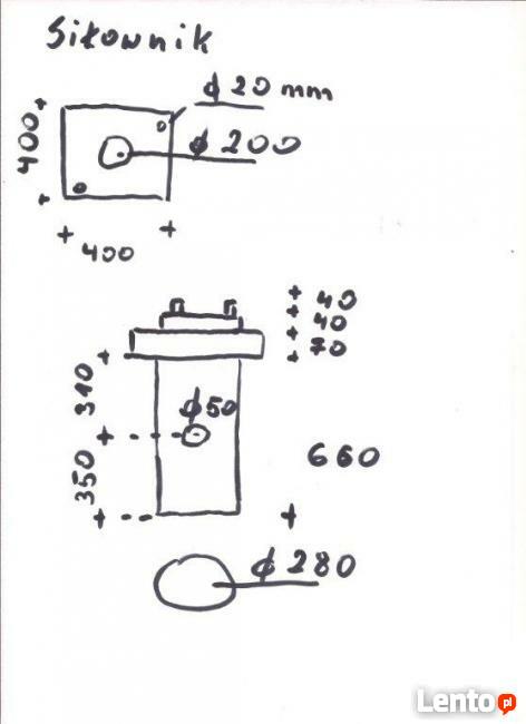 Siłownik hydrauliczny - nacisk 90T. Prasa