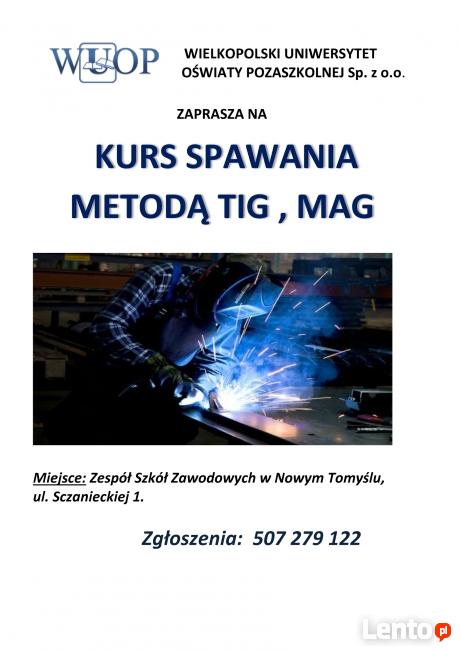 Kurs spawania metodą MAG, TIG.