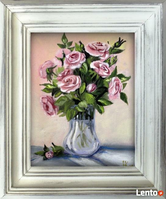 obraz olejny róże 27 x 32