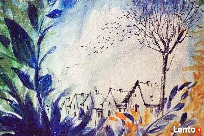 Akryl na płótnie, obraz "KOT NOCNY" artystki Adriany Laube