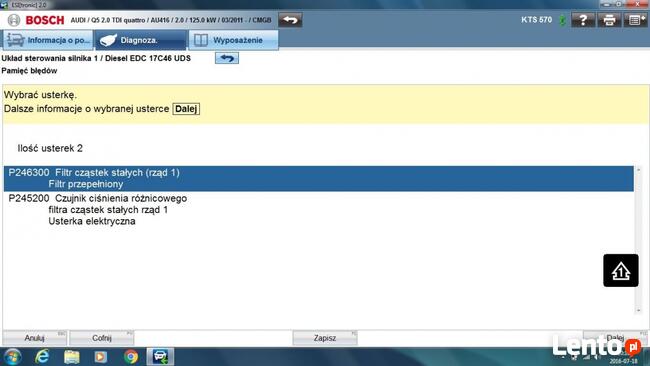 Usuwanie filtra cząstek stałych FAP DPF AdBlue EGR