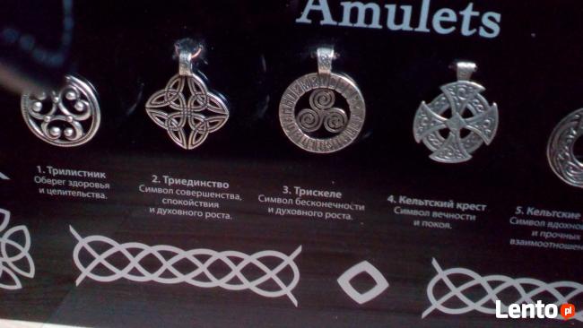Amulety Wikingów i Celtów, slawanskie oberegi.Posrebrzani.