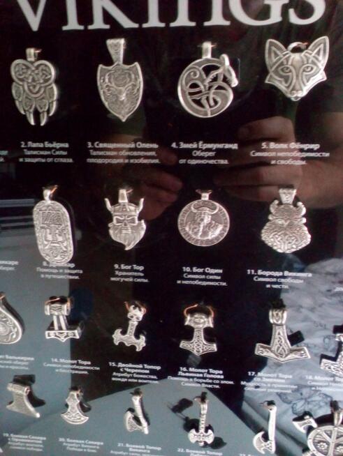 Amulety Wikingów i Celtów, slawanskie oberegi.Posrebrzani.
