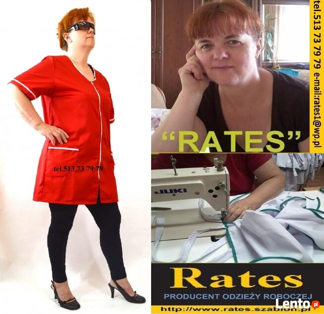 Ubrania Piekarskie firmy Rates Zaopatrzenie Będzin