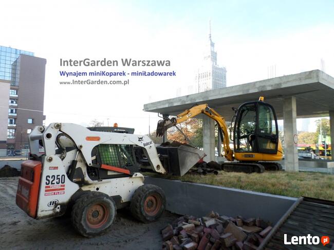 Wynajem - Usługi minikoparka z młotem wyburzeniowym wykopy