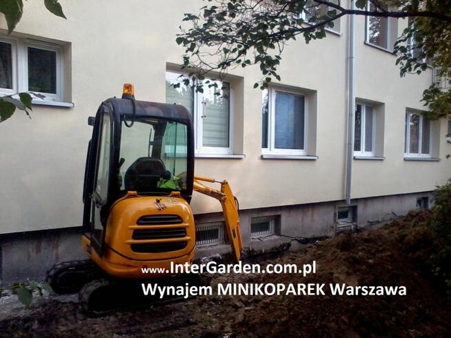 Wynajem - Usługi minikoparka z młotem wyburzeniowym wykopy