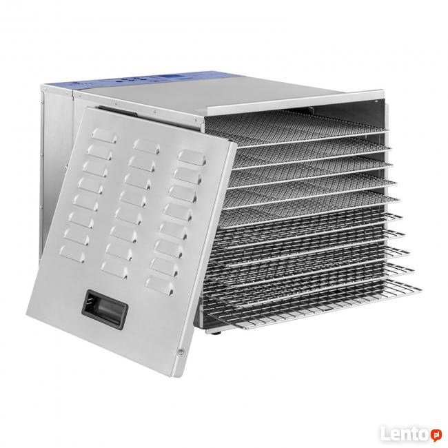 Suszarka do żywności grzybów owoców 10 poziomów 1000W inox
