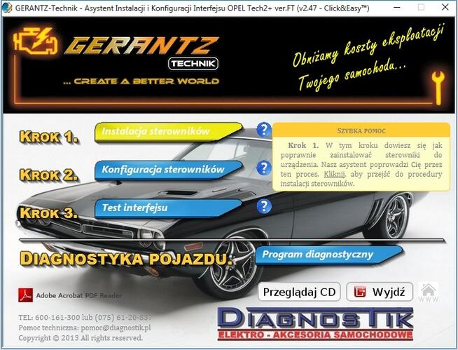 Interfejs diagnostyczny Opel TECH2+ (auta 1996->2004) ABS