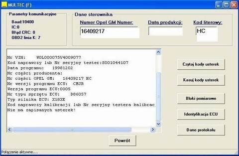 Interfejs diagnostyczny Opel TECH2+ (auta 1996->2004) ABS