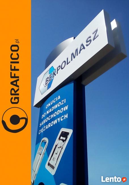 Pylony reklamowe, reklamy świetlne_Graffico Producent Reklam