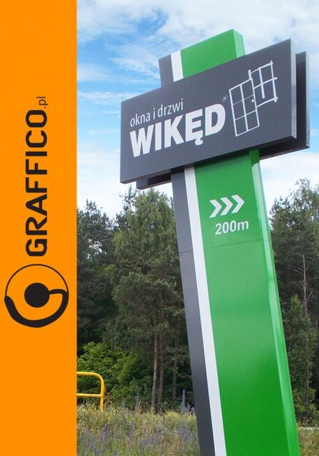 Pylony reklamowe, reklamy świetlne_Graffico Producent Reklam