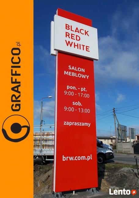 Pylony reklamowe, reklamy świetlne_Graffico Producent Reklam
