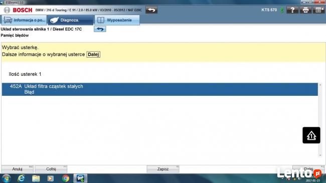 Usuwanie filtra cząstek stałych FAP / DPF Lubaczów