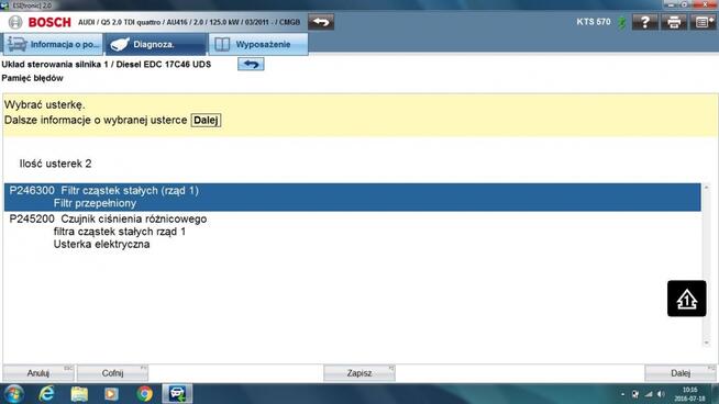 Usuwanie filtra cząstek stałych FAP / DPF Bilgoraj