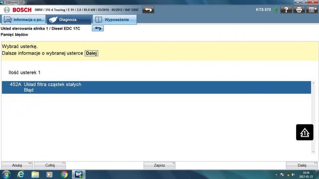 Wyłączanie | Usuwanie filtra FAP / DPF