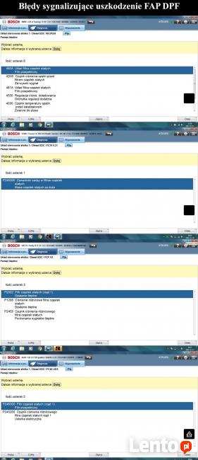 Usuwanie filtra cząstek stałych FAP / DPF Lubaczów