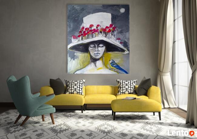 Obraz "KOBIETA JEST SZYJĄ ŚWIATA" artystki Adriany Laube