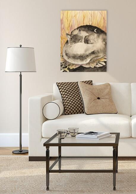 "W GŁĘBI WILCZEGO SNU" akwarela artystki Adriany Laube