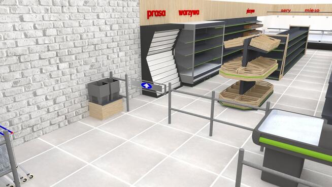 Projektowanie powierzchni handlowych, wizualizacja sklepów 3