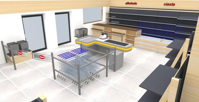 Projektowanie powierzchni handlowych, wizualizacja sklepów 3