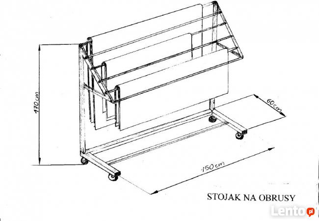 Wieszak stojak na obrusy, restauracje, hotele, sala weselna,